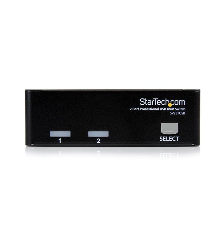 StarTech.com SV231USBGB switch-uri pentru tastatură, mouse și monitor (KVM) Negru