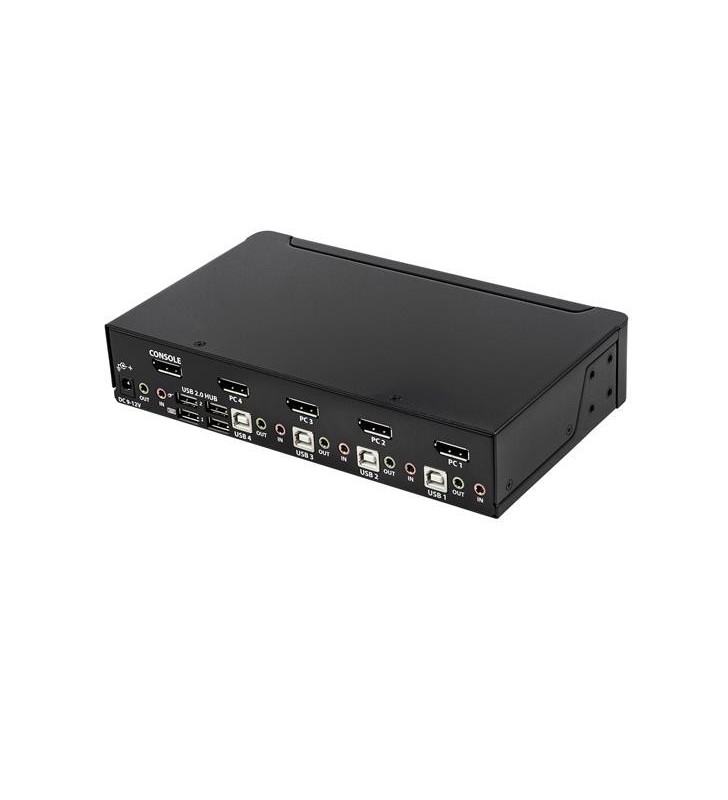 StarTech.com SV431DPUA2 switch-uri pentru tastatură, mouse și monitor (KVM) Raft pentru montat echipamente Negru
