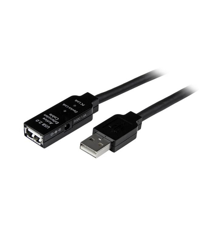 StarTech.com 10m, USB2.0 - USB2.0 cabluri USB 2.0 USB A Negru