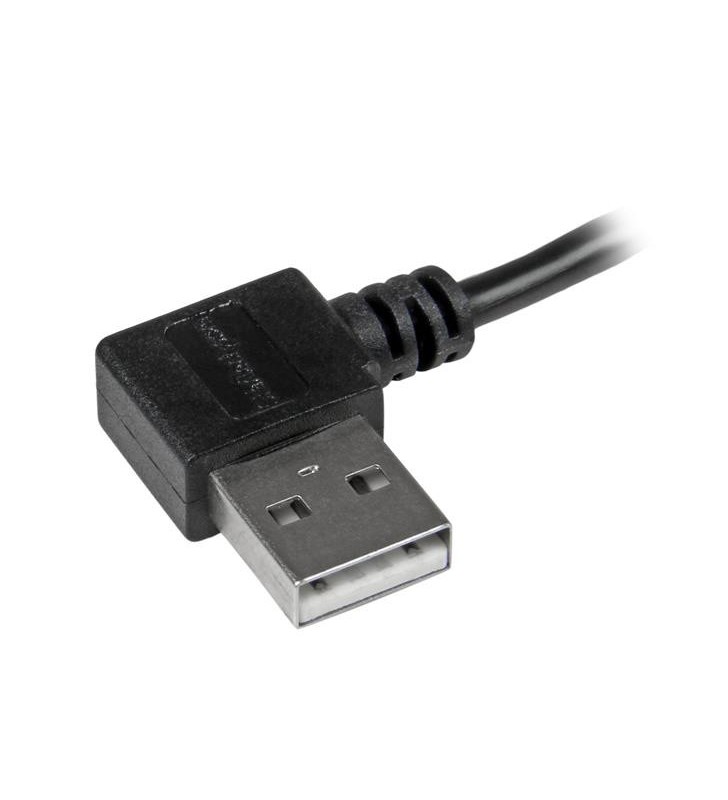 StarTech.com USB2AUB2RA2M cabluri USB 2 m 2.0 USB A Micro-USB B Negru