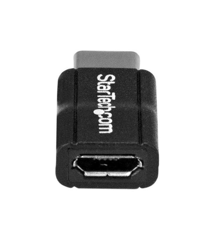 StarTech.com USB2CUBADP cabluri prelungitoare cu mufe mamă/tată USB 2.0 Type-C USB 2.0 Micro-B Negru