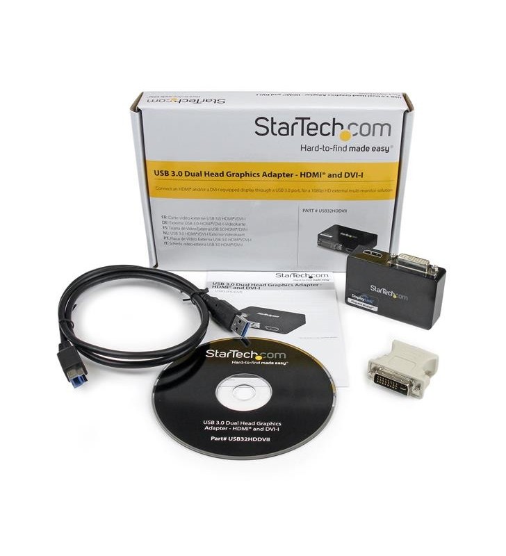 StarTech.com USB32HDDVII adaptor grafic USB 2048 x 1152 Pixel Negru