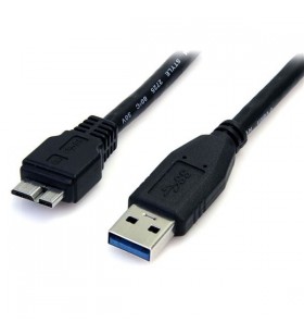 StarTech.com USB3AUB50CMB cabluri USB 0,5 m 3.2 Gen 1 (3.1 Gen 1) USB A Micro-USB B Negru