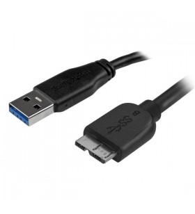 StarTech.com USB3AUB50CMS cabluri USB 0,5 m 3.2 Gen 1 (3.1 Gen 1) USB A Micro-USB B Negru
