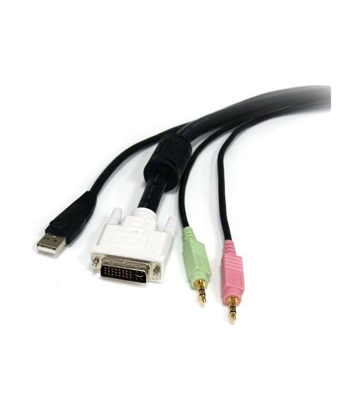 StarTech.com USBDVI4N1A6 cabluri KVM 1,8 m Negru