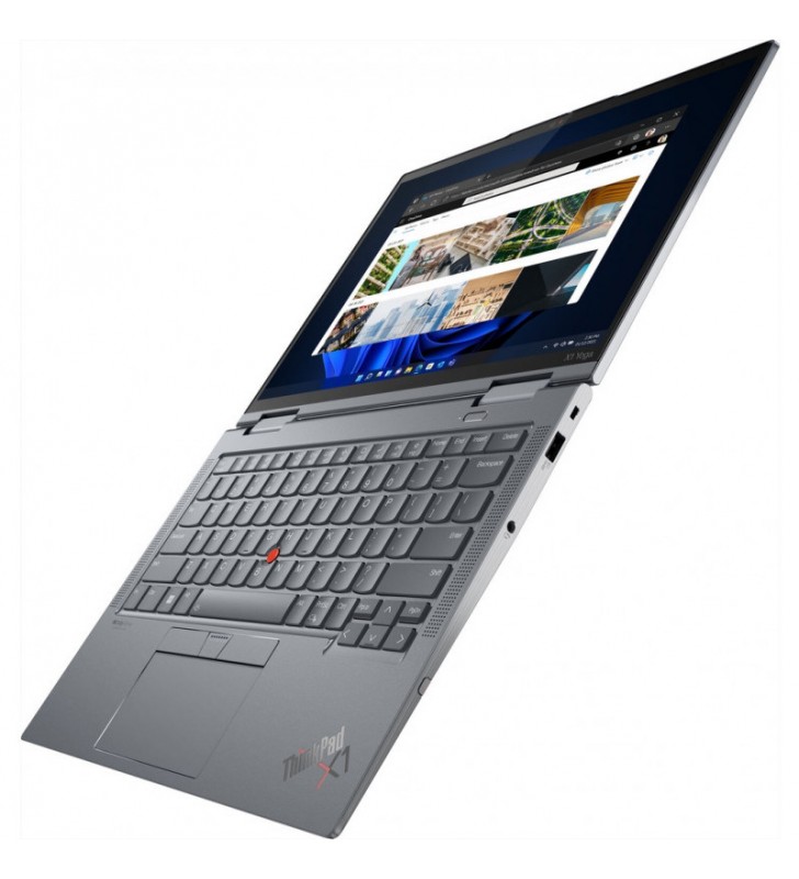 Ultrabook Lenovo 14'' ThinkPad X1 Yoga Gen 7, WQUXGA OLED Touch, Procesor Intel® Core™ i7-1260P (18M Cache, up to 4.70 GHz), 32GB DDR5, 1TB SSD, Intel Iris Xe, 5G, Win 11 Pro, Storm Grey