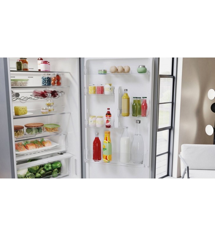 BAUKNECHT fridge/freezer combination KGNF 210C2IN, 202.7 cm high, 59.6 cm wide