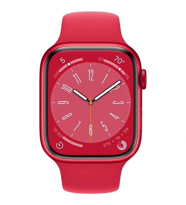 Watch Series 8 GPS + Cellular, 45mm Aluminium Case, (PRODUCT)RED with Sport Band, Red (MNP43FD/A)