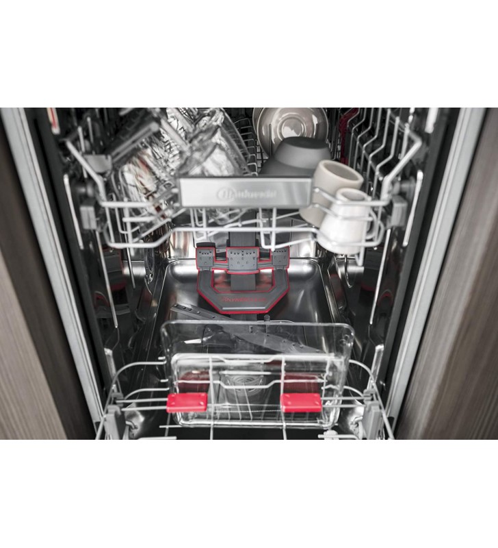 Bauknecht BSIO 3T223 PE X Fully Integrated Dishwasher, 45 cm Width, PowerClean, Hygiene Progame, MultiZone, Full Water Protection [Energy Class E]
