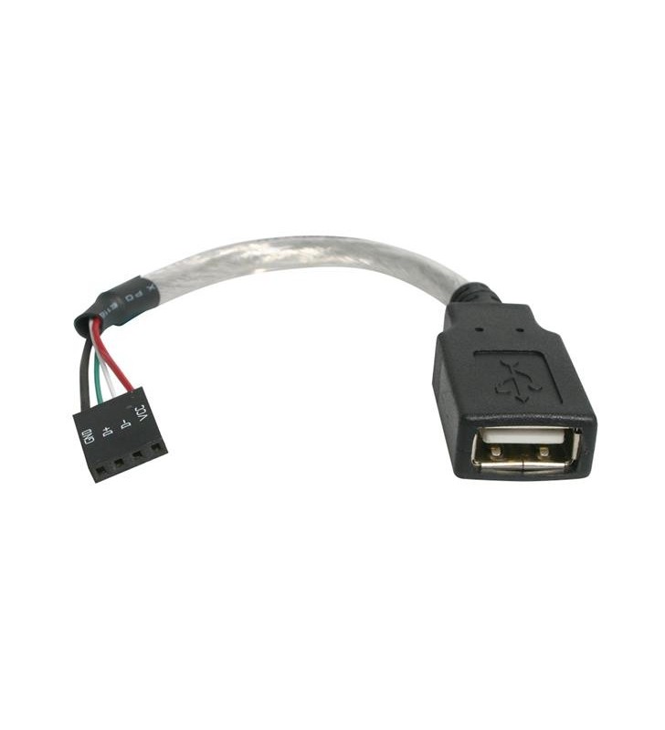 StarTech.com USBMBADAPT cabluri prelungitoare cu mufe mamă/tată IDC (4-pin) USB A Gri