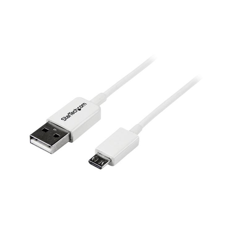 StarTech.com 1m USB 2.0 A/Micro-B m/m cabluri USB USB A Micro-USB B Alb