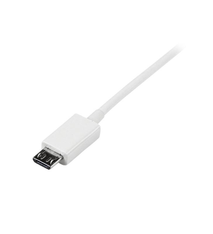 StarTech.com 0.5m USB 2.0 A/Micro-B m/m cabluri USB 0,5 m USB A Micro-USB B Alb