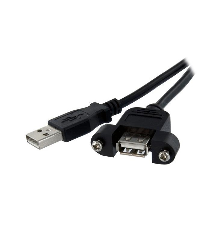 StarTech.com USBPNLAFAM2 cabluri USB 0,6 m 2.0 USB A Negru
