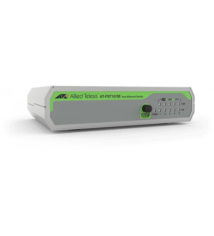 Allied Telesis FS710/5E Fara management Fast Ethernet (10/100) Verde, Gri