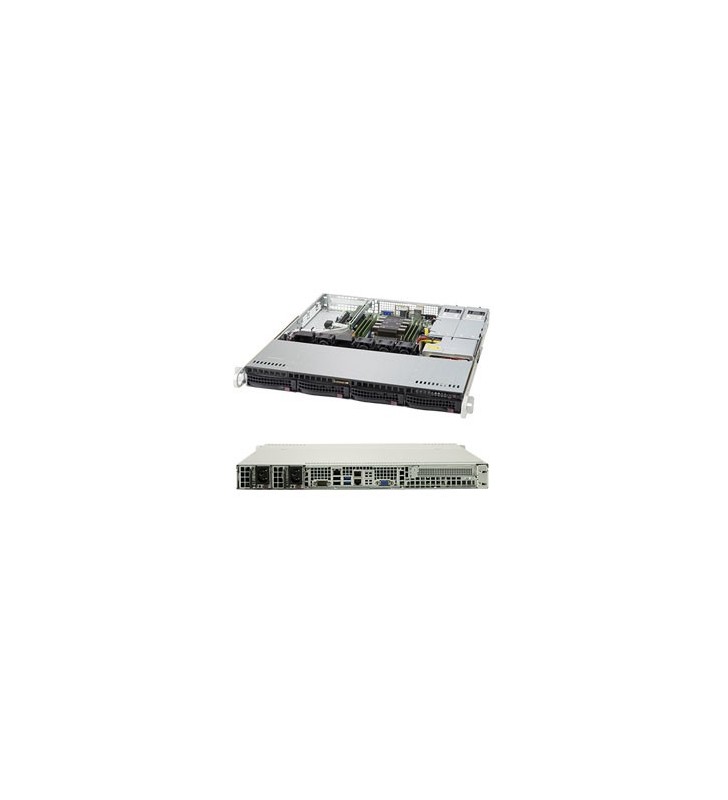Supermicro SuperServer 5019P-MR Intel® C621 LGA 3647 Cabinet metalic (1U) Negru
