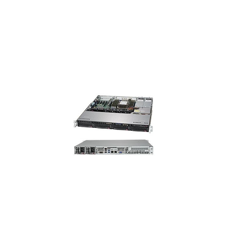 Supermicro SuperServer 5019P-MTR Intel C622 LGA 3647 Cabinet metalic (1U) Negru