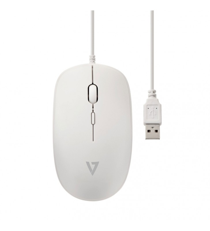 V7 MU200-WHT mouse-uri USB Tip-A Optice 1600 DPI Ambidextru