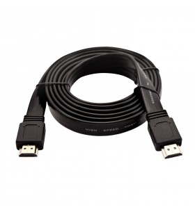 V7 V7HDMI4FL-02M-BK-1E cablu HDMI 2 m HDMI Tip A (Standard) Negru