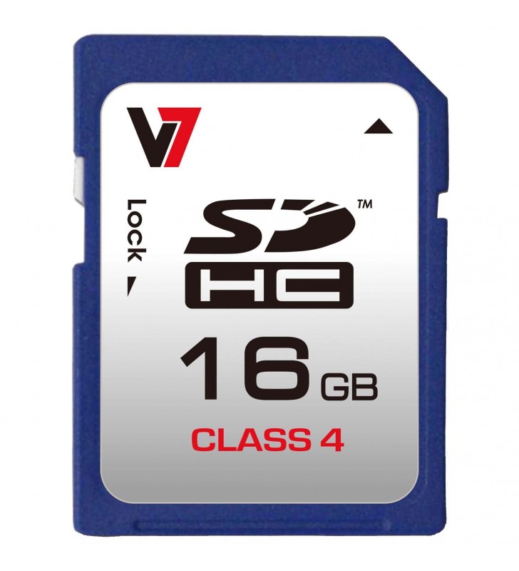 V7 VASDH16GCL4R-2E memorii flash 16 Giga Bites SDHC Clasa 4