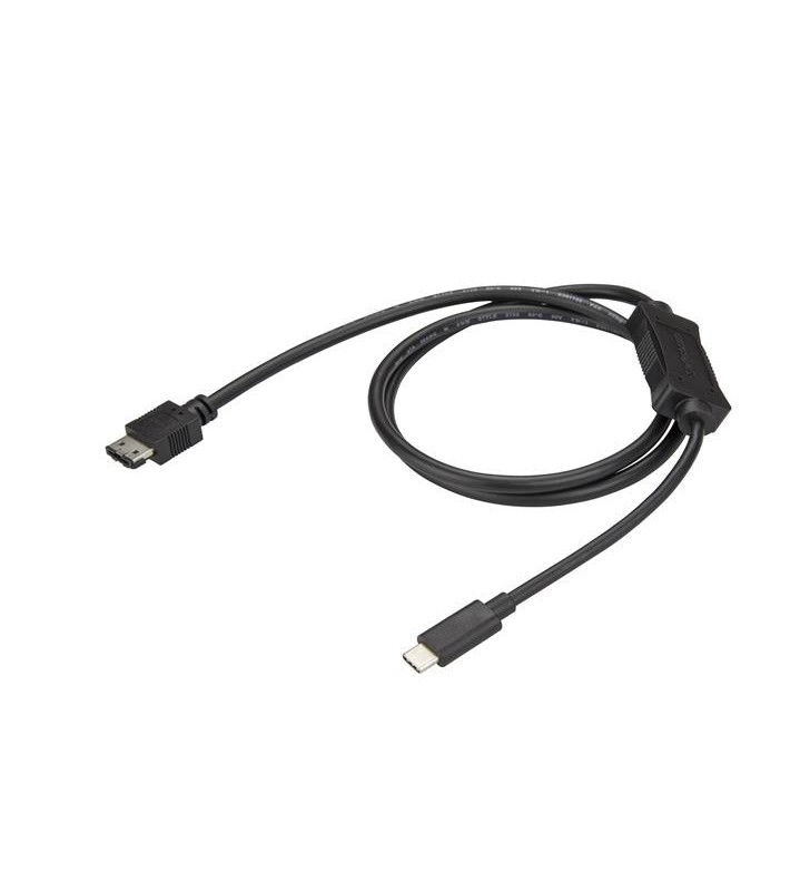 StarTech.com USB3C2ESAT3 cabluri prelungitoare cu mufe mamă/tată eSATA USB tip-C Negru