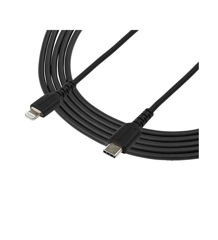StarTech.com RUSBCLTMM2MB cabluri pentru telefoanele mobile Negru USB A Conector Lightning 2 m
