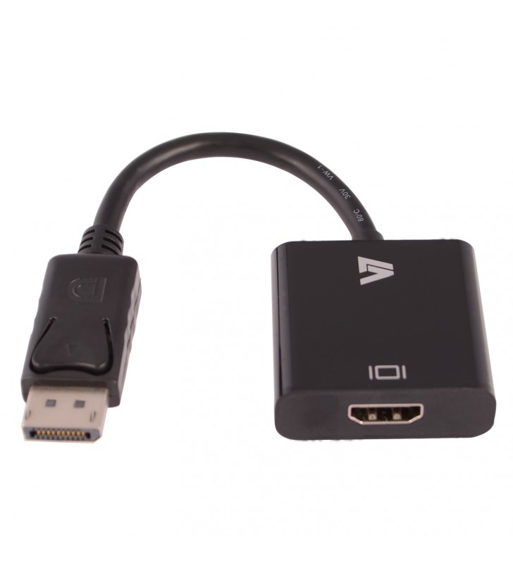 V7 CBLDPHD-1E cabluri prelungitoare cu mufe mamă/tată 1x 20-pin DisplayPort 1x 19-pin HDMI Negru