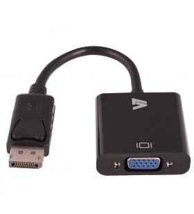 V7 CBLDPVGA-1E cabluri prelungitoare cu mufe mamă/tată 1x 20-pin DisplayPort 1x 15-pin VGA Negru
