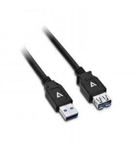 V7 V7U3.0EXT-2M-BLK-1E cabluri USB 3.2 Gen 1 (3.1 Gen 1) USB A Negru