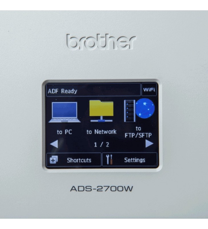 Brother ADS-2700W scanere 600 x 600 DPI Scanner ADF Negru, Alb A4