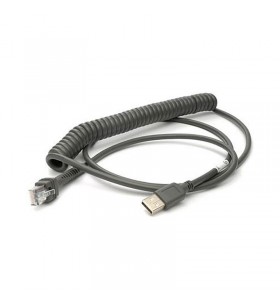 Cable, USB, Type A, Coiled, 3.6 m, CAB-467, 12 ft.