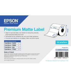 Epson Premium Matte Label - Die-cut Roll: 76mm x 51mm, 650 labels