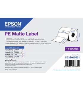 Epson PE Matte Label - Die-cut Roll: 76mm x 127mm, 220 labels