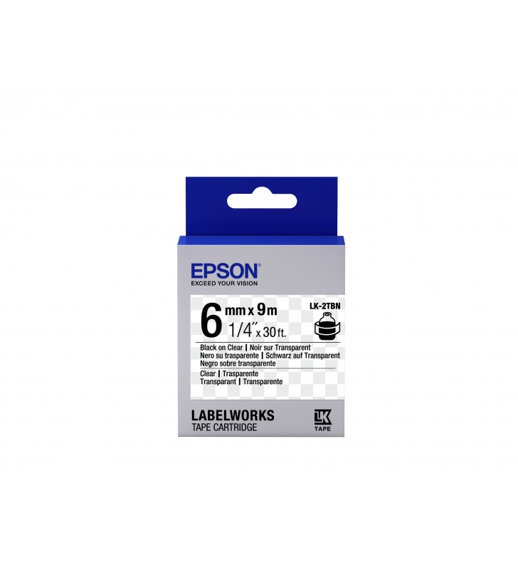 Epson Label Cartridge Transparent LK-2TBN Black/Transparent 6mm (9m)