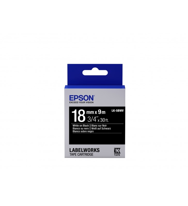 Epson Label Cartridge Vivid LK-5BWV White/Black 18mm (9m)