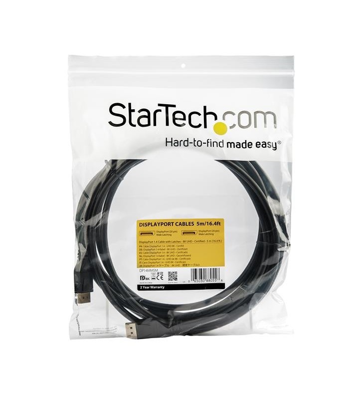 StarTech.com DP14MM5M cablu DisplayPort 5 m Negru