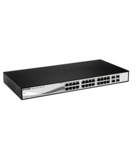 D-Link DGS-1210-26 switch-uri Gestionate L2 Gigabit Ethernet (10/100/1000) Negru, Gri 1U