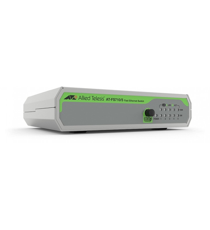 Allied Telesis FS710/5 Fara management Fast Ethernet (10/100) Verde, Gri