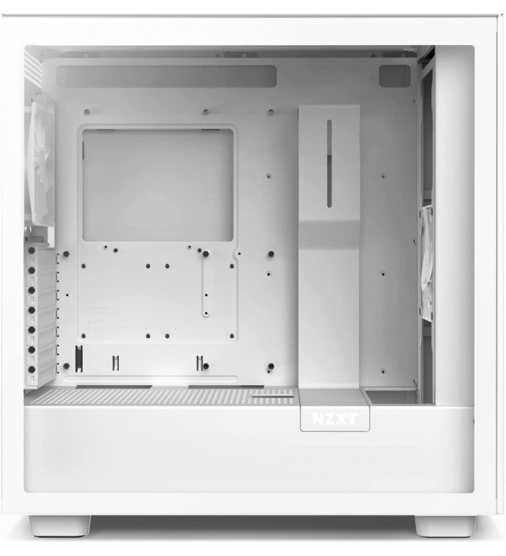 NZXT H7 Flow - CM-H71FW-01 - ATX Mid Tower PC Gaming Case - USB Type-C Front I/O Port - Quick Release Tempered Glass Side Panel - White