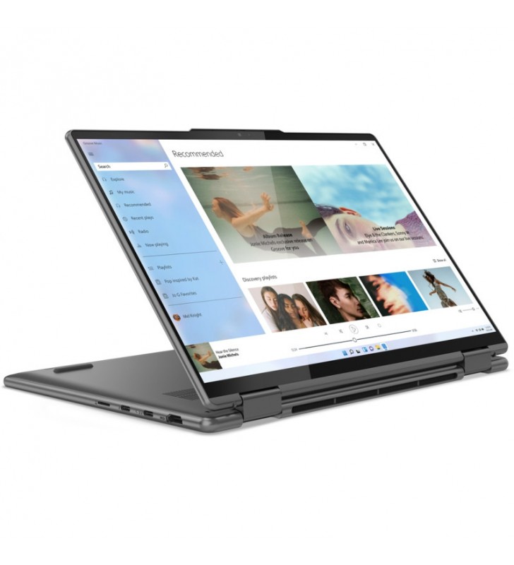 Ultrabook Lenovo 14'' Yoga 7 14IAL7, 2.8K OLED Touch 90Hz, Procesor Intel® Core™ i7-1260P (18M Cache, up to 4.70 GHz), 16GB DDR5, 512GB SSD, Intel Iris Xe, Win 11 Home, Storm Grey