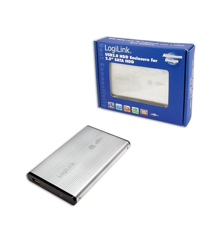 RACK EXTERN LOGILINK 2.5" HDD SATA to USB2.0, Aluminiu, silver, "UA0041A"/45008922