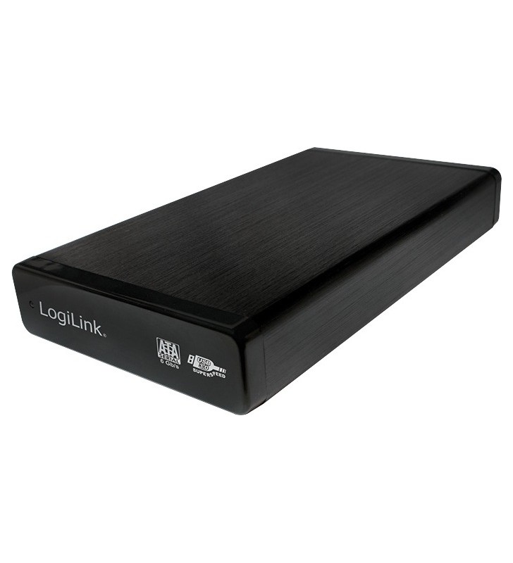RACK EXTERN LOGILINK 3.5" HDD SATA to USB3.0, Aluminiu, black,alimentare externa 12V/2A, "UA0284"