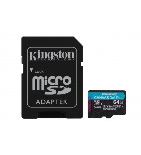 Kingston Technology Canvas Go! Plus memorii flash 64 Giga Bites MicroSD Clasa 10 UHS-I