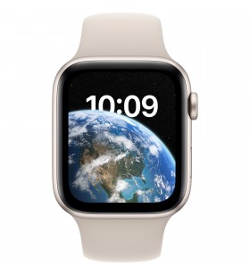 Apple Watch SE 2 (2022), GPS, Carcasa Starlight Aluminium 40mm, Starlight Sport Band
