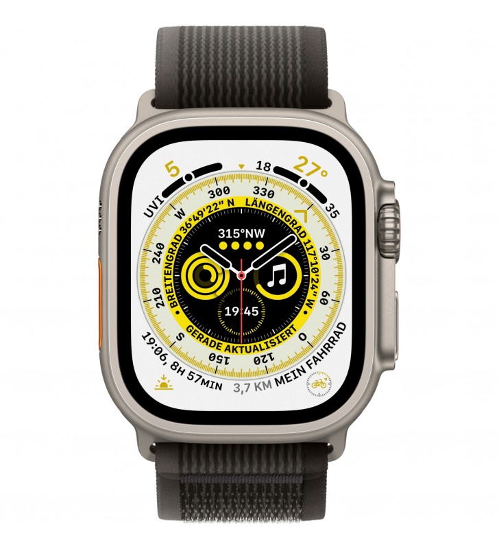 Apple Watch Ultra, GPS, Cellular, Carcasa Titanium 49mm, Black/Gray Trail Loop - M/L
