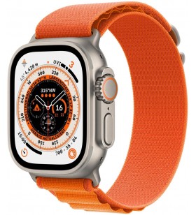 Apple Watch Ultra GPS + Cellular, 49mm Titanium Case / Orange Alpine Loop - Medium