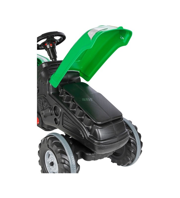 Jamara Ride-on Tractor Big Wheel, vehicul pentru copii (verde/gri, 12 V)