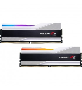 Kit de memorie G.Skill DIMM 64GB DDR5-6000 (argintiu, F5-6000J3238G32GX2-TZ5RS, Trident Z5 RGB, XMP)