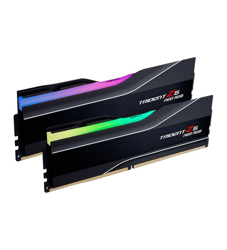 Kit de memorie G.Skill DIMM 32GB DDR5-6000 (negru, F5-6000J3038F16GX2-TZ5NR, Trident Z NEO RGB, XMP, EXPO, pentru AMD)