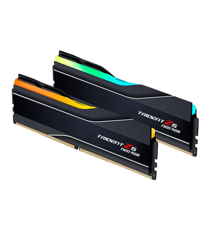 Kit de memorie G.Skill DIMM 32GB DDR5-6000 (negru, F5-6000J3038F16GX2-TZ5NR, Trident Z NEO RGB, XMP, EXPO, pentru AMD)