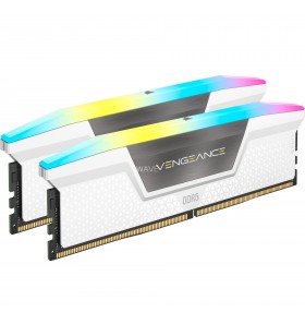 Kit Corsair DIMM 32GB DDR5-6000, memorie (alb, CMH32GX5M2D6000C36W, Vengeance RGB, XMP)